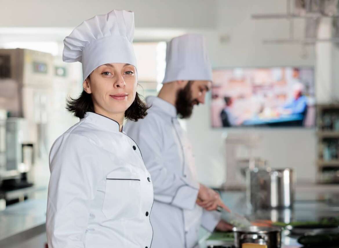 Chefs in the restaurant kitchen