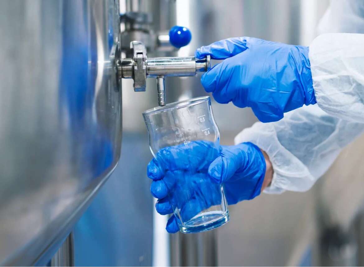 Getting water from an industrial water tank