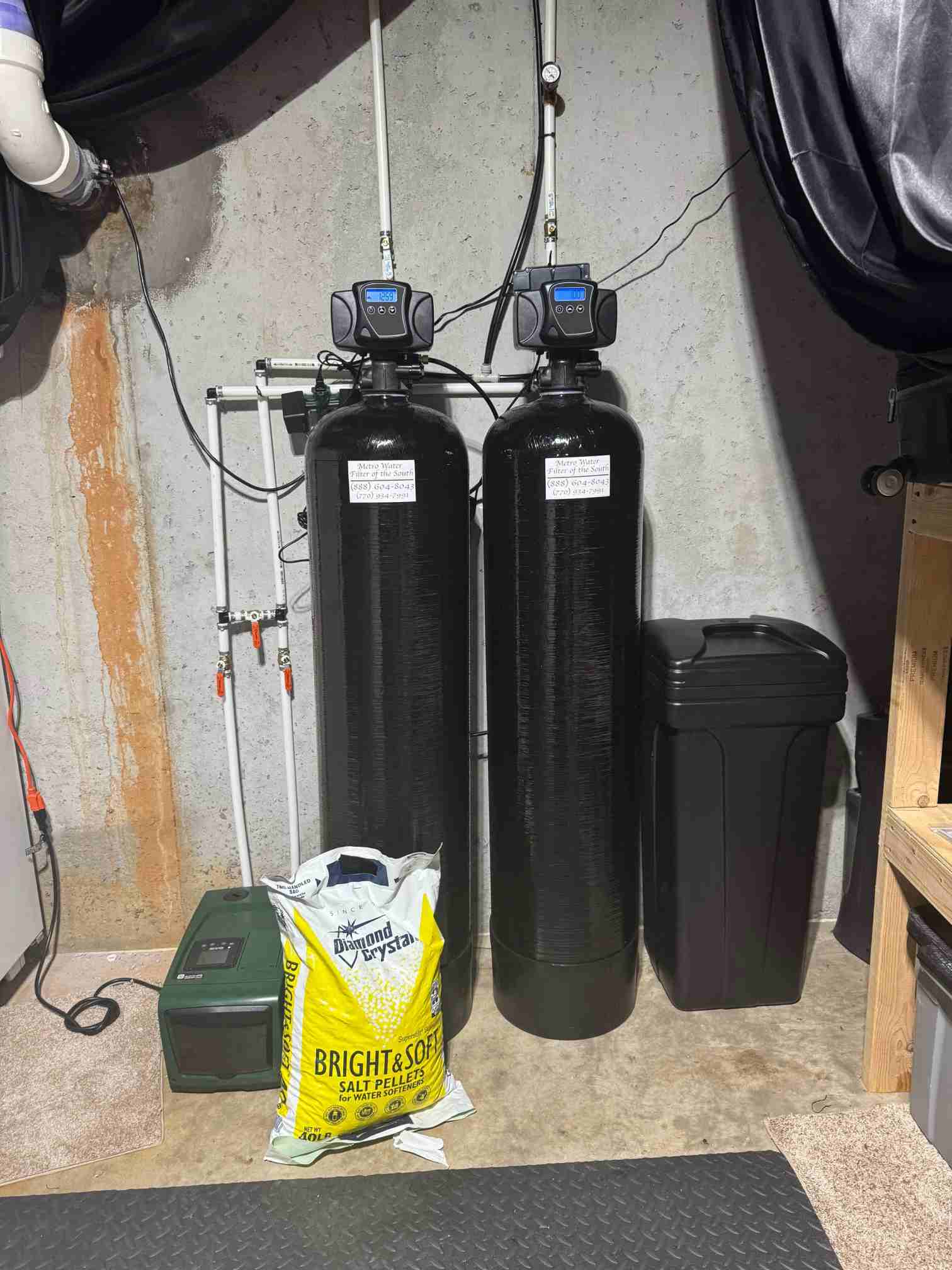 Installed conditioning filters by Metro Water Filter of the South