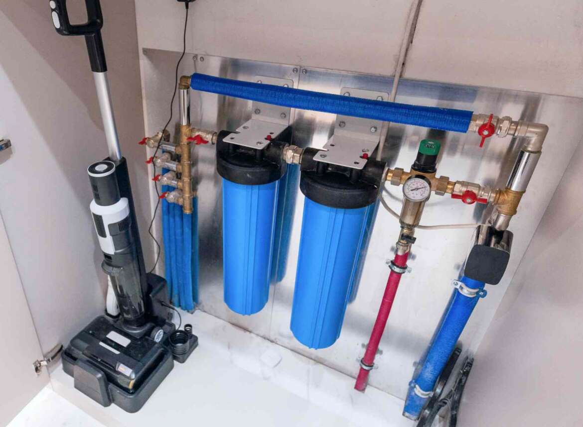 Point-of-use water filter for salon